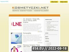 Miniaturka strony Kosmetyczki.net - serwis kosmetyczek i kosmetologów