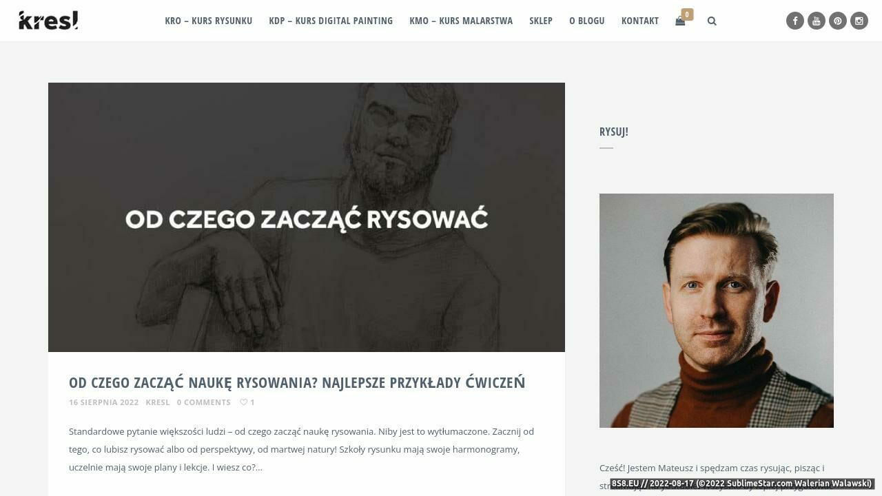 Blog oraz sklep dla artystów i architektów (strona kresl.pl - Kreśl)