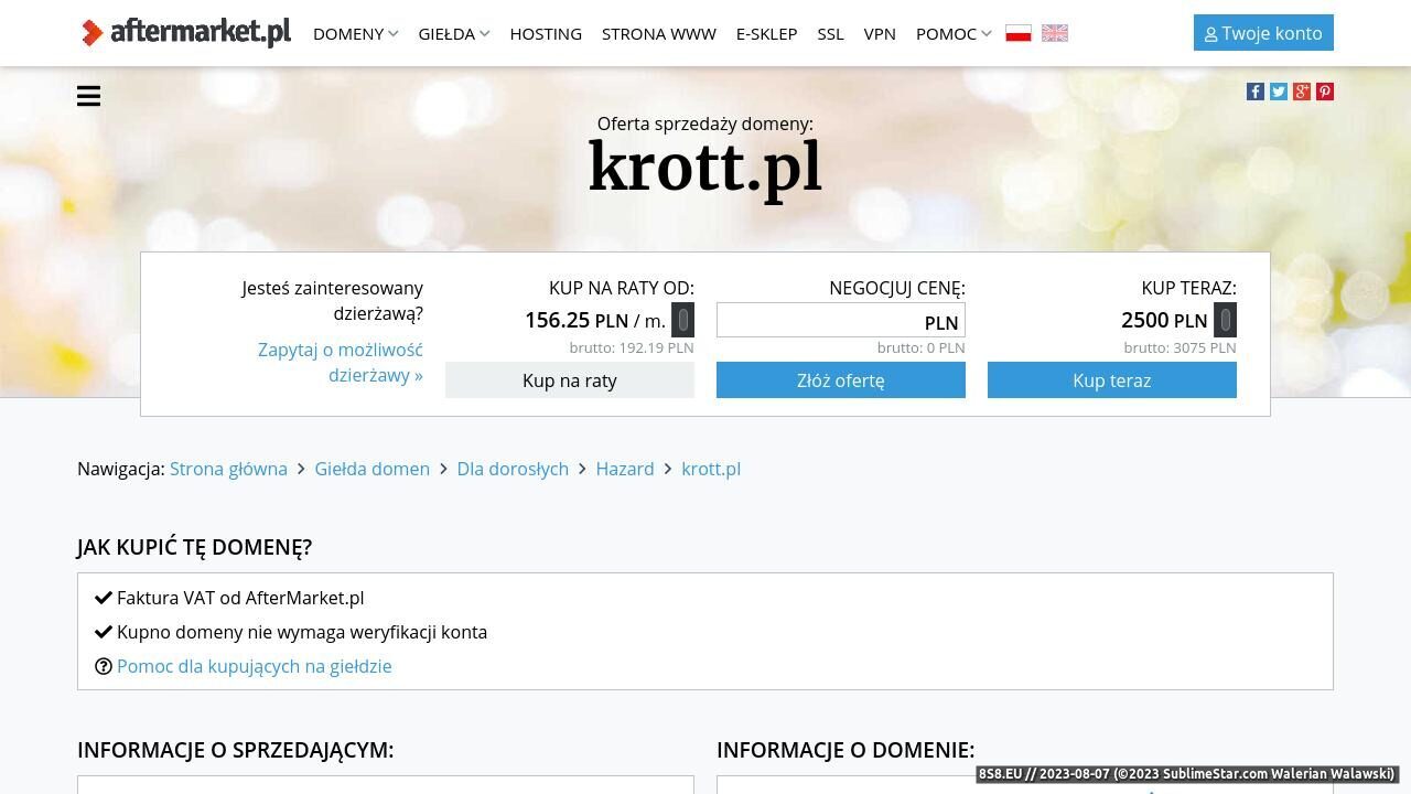Zrzut ekranu Okna i drzwi Kraków