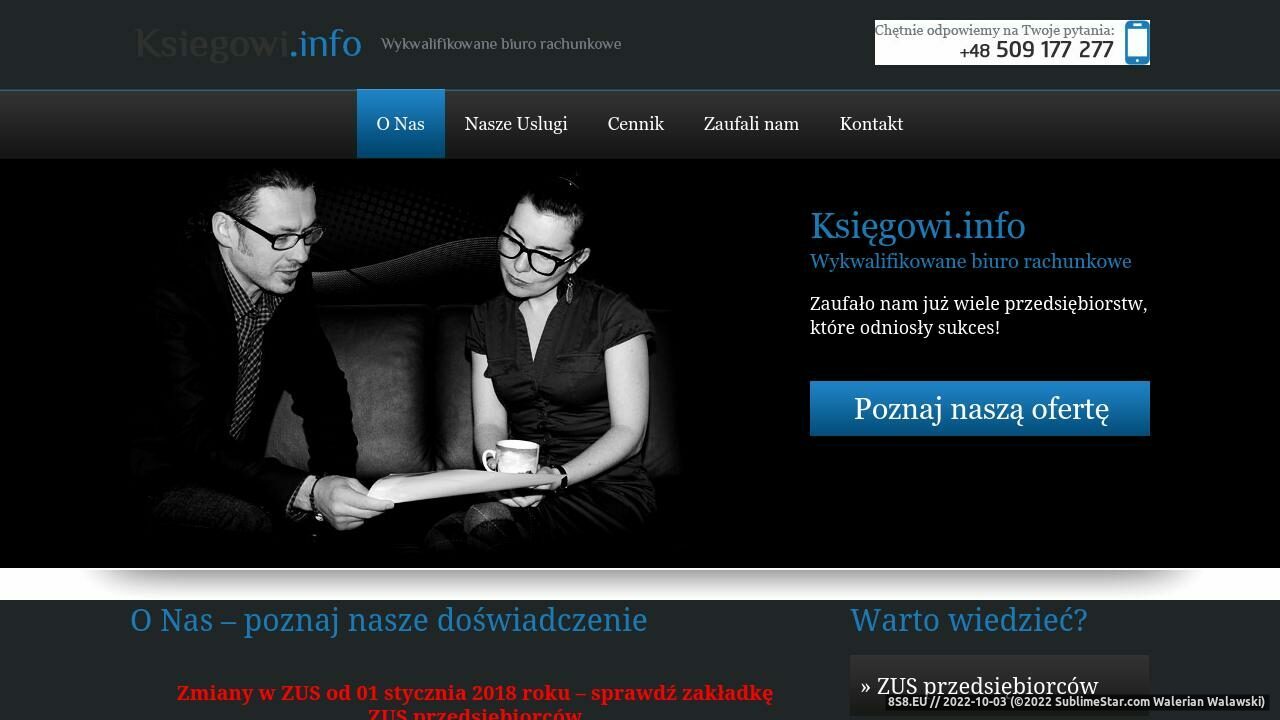 Zrzut ekranu Biuro rachunkowe Tomasz Babicz