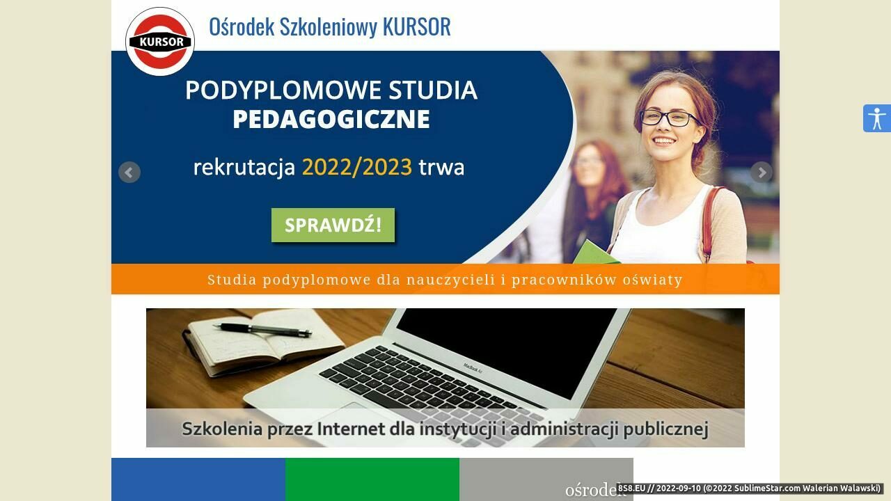 Zrzut ekranu Szkolenia Lublin Kursor