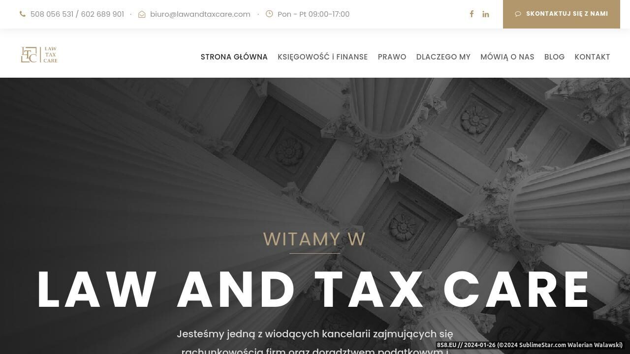 Kompleksowe usługi prawne (strona www.lawandtaxcare.com - Law & Tax Care Sp. z o.o.)