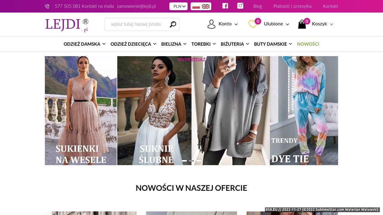 Sukienki i bluzki damskie (strona lejdi.sklep.pl - Lejdi.sklep.pl)