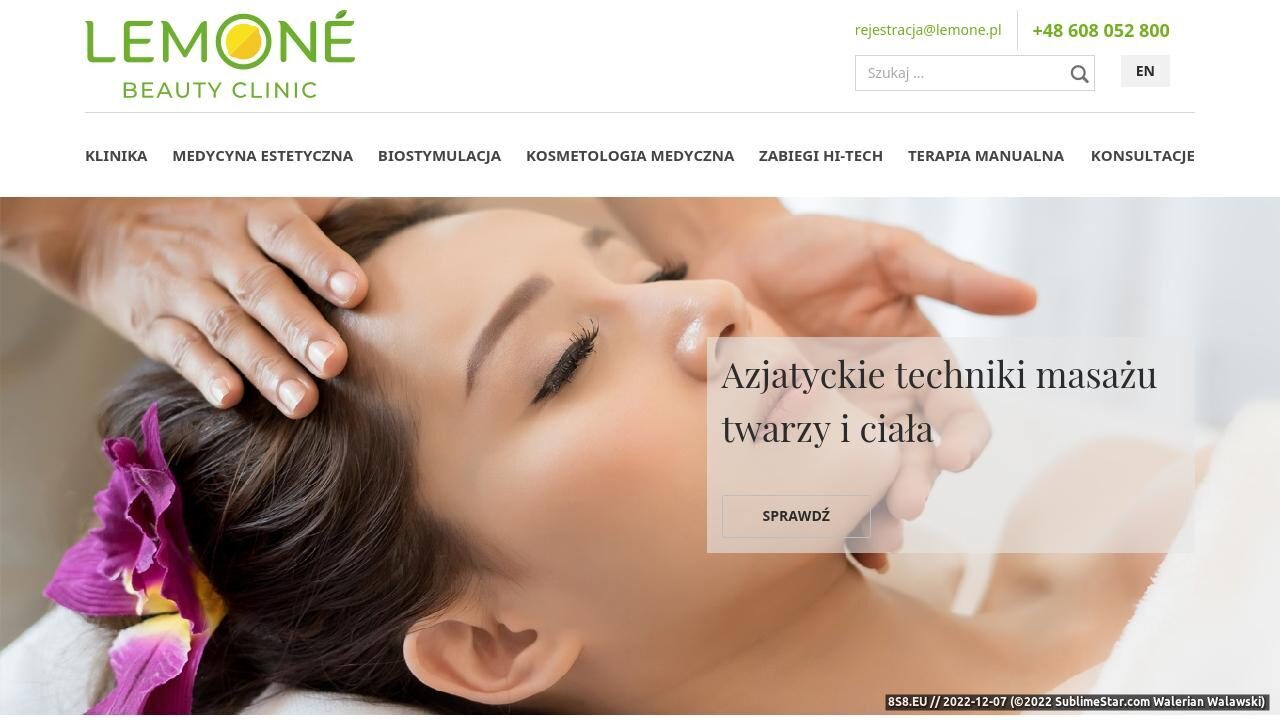Medycyna estetyczna, wizaż (strona www.lemone.pl - Lemone.pl)