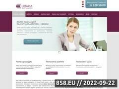 Miniaturka lidaria.pl (Tłumaczenia zwykłe i przysięgłe)