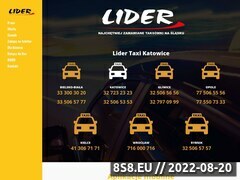 Zrzut strony Taxi Katowice - Lider Taxi