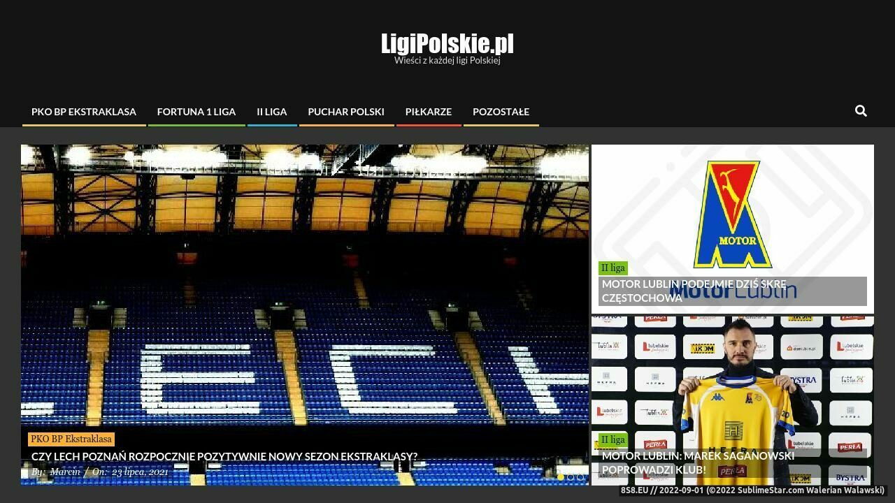 Zrzut ekranu Ekstraklasa