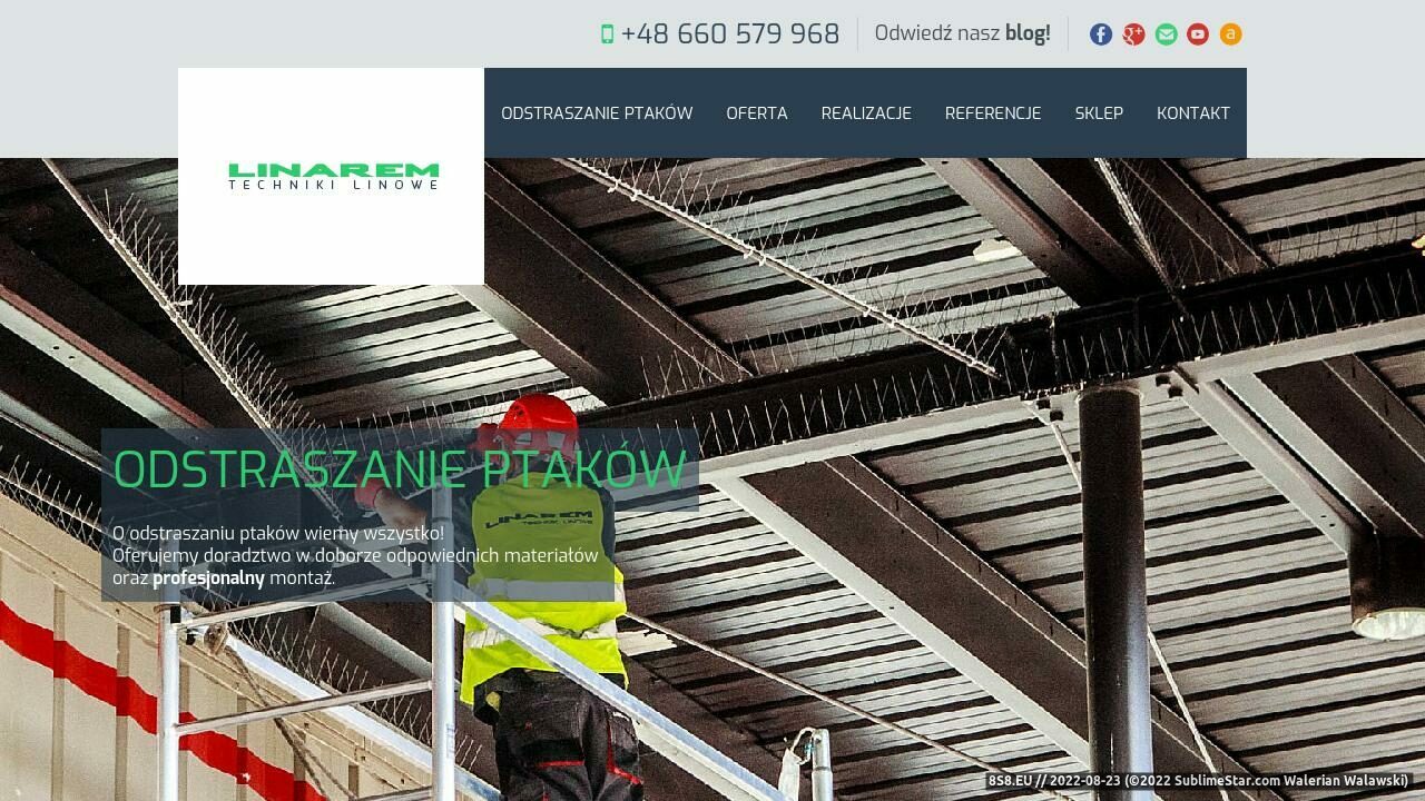 Zrzut ekranu Linarem techniki linowe / remonty dachów (IRATA)