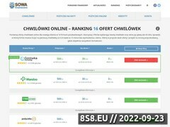 Zrzut strony ranking chwilówek online - szybkie pożyczki