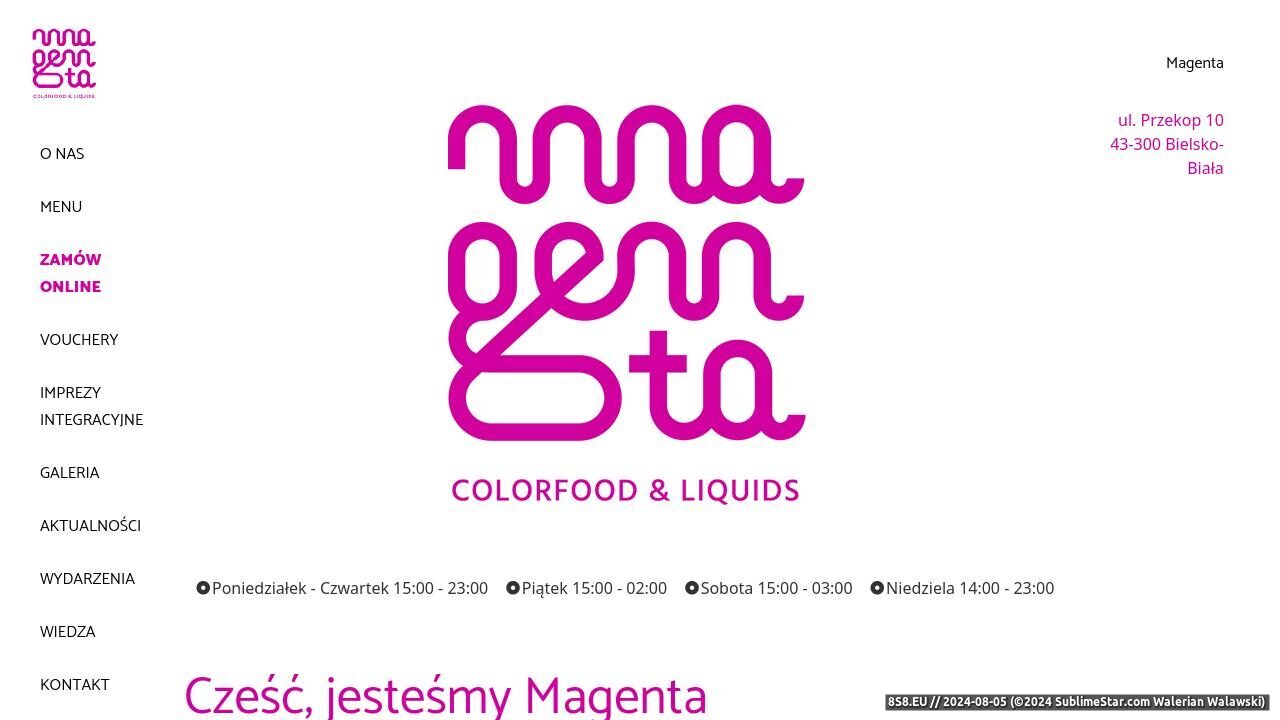 Restauracja w Bielsku-Białej (strona www.magentabb.pl - Restauracja Magenta)