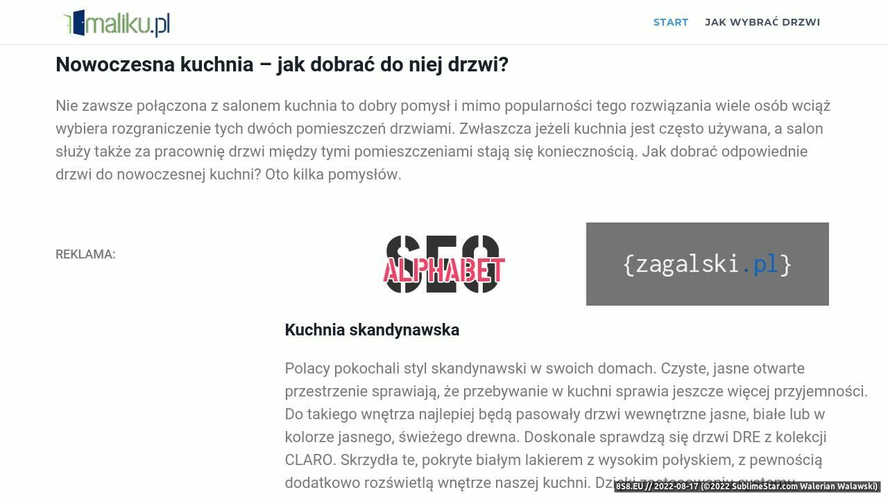 Tworzenie profesjonalnych stron www z CMS Kraków (strona maliku.pl - Maliku.pl)