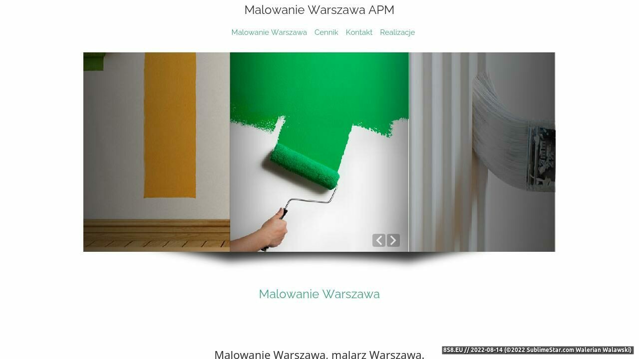 Malowanie Warszawa - malowanie ścian, remonty (strona malowaniewarszawa.com.pl - Malowanie natryskowe)
