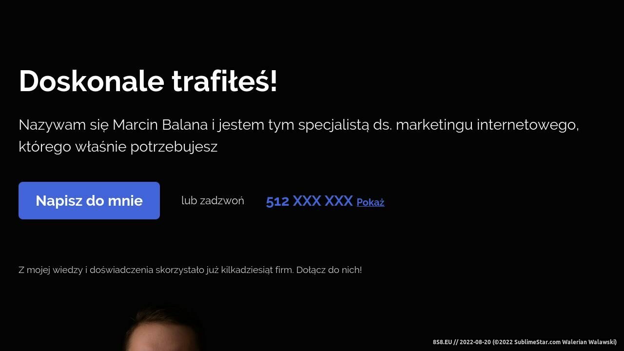 Profesjonalne usługi e-marketingowe (strona www.marcinbalana.pl - Marcin Balana)
