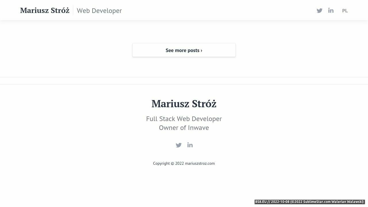 Programista PHP, Magento, Freelancer, Webdeveloper (strona www.mariuszstroz.com - Mariuszstroz.com)