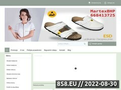 Miniaturka martex-bhp.pl (Odzież medyczna, obuwie medyczne i robocze BHP)
