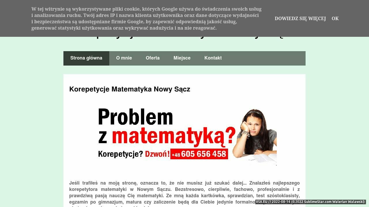 Korepetycje z matematyki w Nowym Sączu (strona matematyka-korepetycje-nowysacz.blogspot.com - Matematyka Korepetycje)