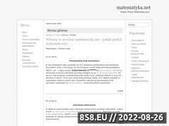 Miniaturka www.matematyka.net (Polski portal matematyczny)
