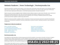 Miniaturka materialyinzynierskie.pl (Materiały Inżynierskie)
