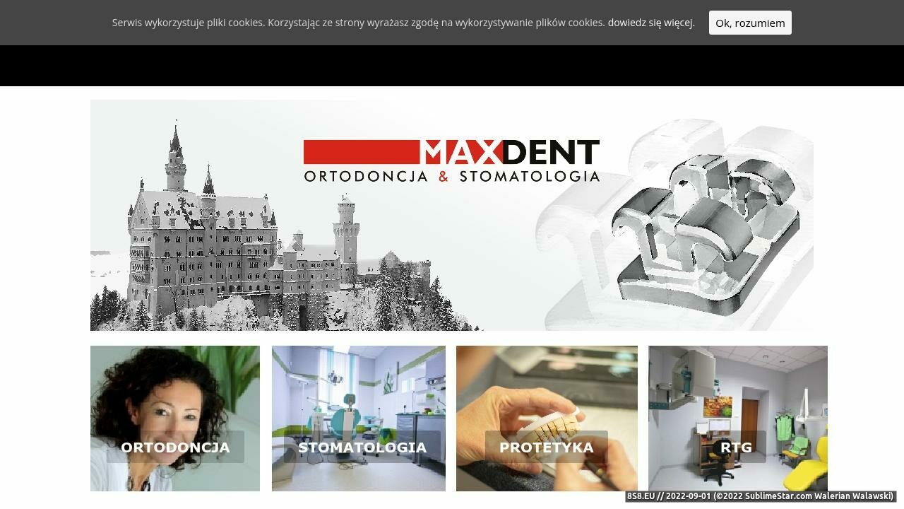 Zrzut ekranu Gabinet ortodontyczny MAX-DENT lekarz stomatolog Ewa Maksym Czechowice-Dziedzice