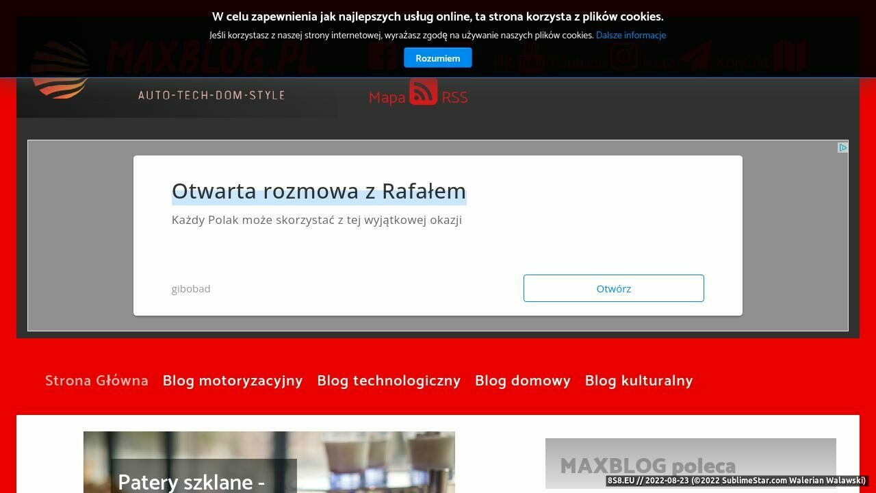 Zrzut ekranu MaxBlog.PL - Blogi