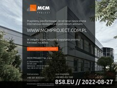 Miniaturka strony MCM Project - hale produkcyjne