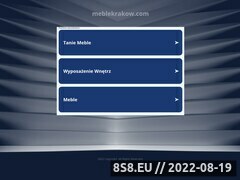 Zrzut strony Meble Kraków - internetowy sklep meblowy