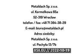 Miniaturka domeny www.metaldach.pl