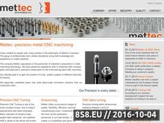 Miniaturka strony Mettec oferuje profesjonaln obrbk metali metod CNC