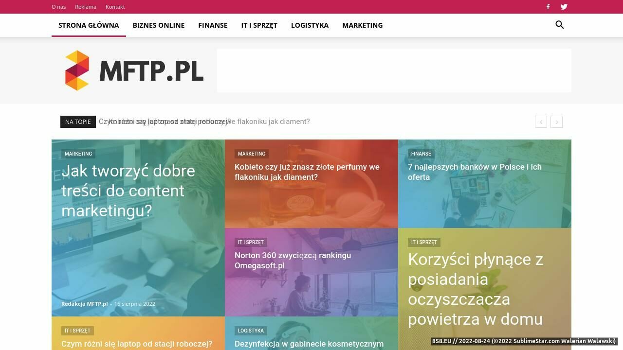 Zrzut ekranu MFTP Web Design projektowanie stron internetowych