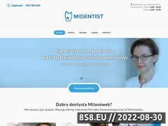 Miniaturka midentist.pl (Protezy zębów Milanówek)