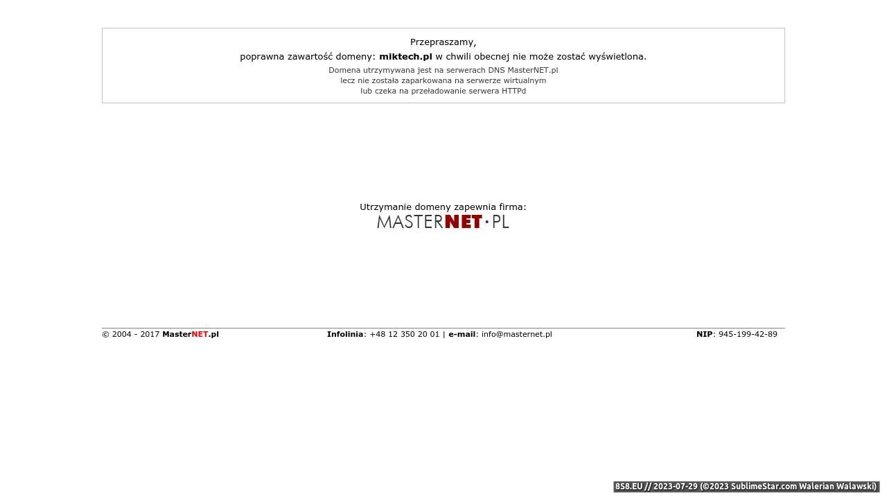 Zrzut ekranu MikTech - projektowanie stron internetowych