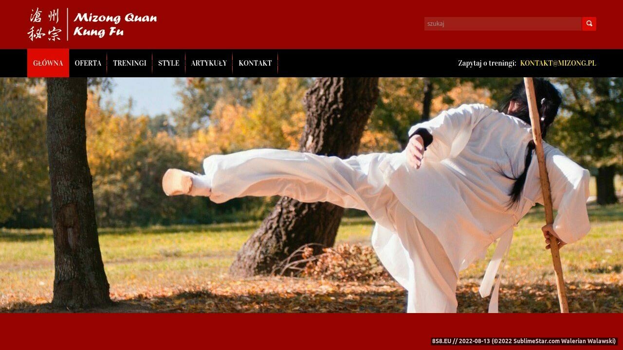 Strona Szkoły Sztuk Walki Mizong Quan Kung Fu (strona mizong.pl - Sztuka Walki Kung Fu)