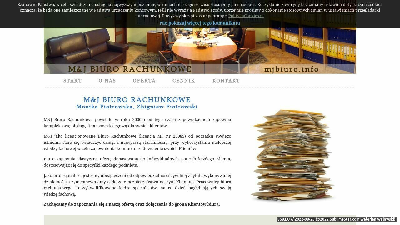 Zrzut ekranu Biuro Rachunkowe w Słupsku