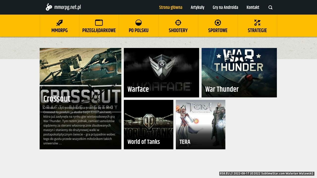Zrzut ekranu Mmorpg.net.pl - MMORPG