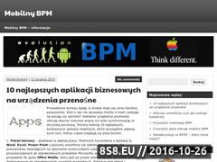 Miniaturka www.mobilnybpm.pl (Mobilny BPM - zdalny dostęp do dokumentów i procesów biznesowych)