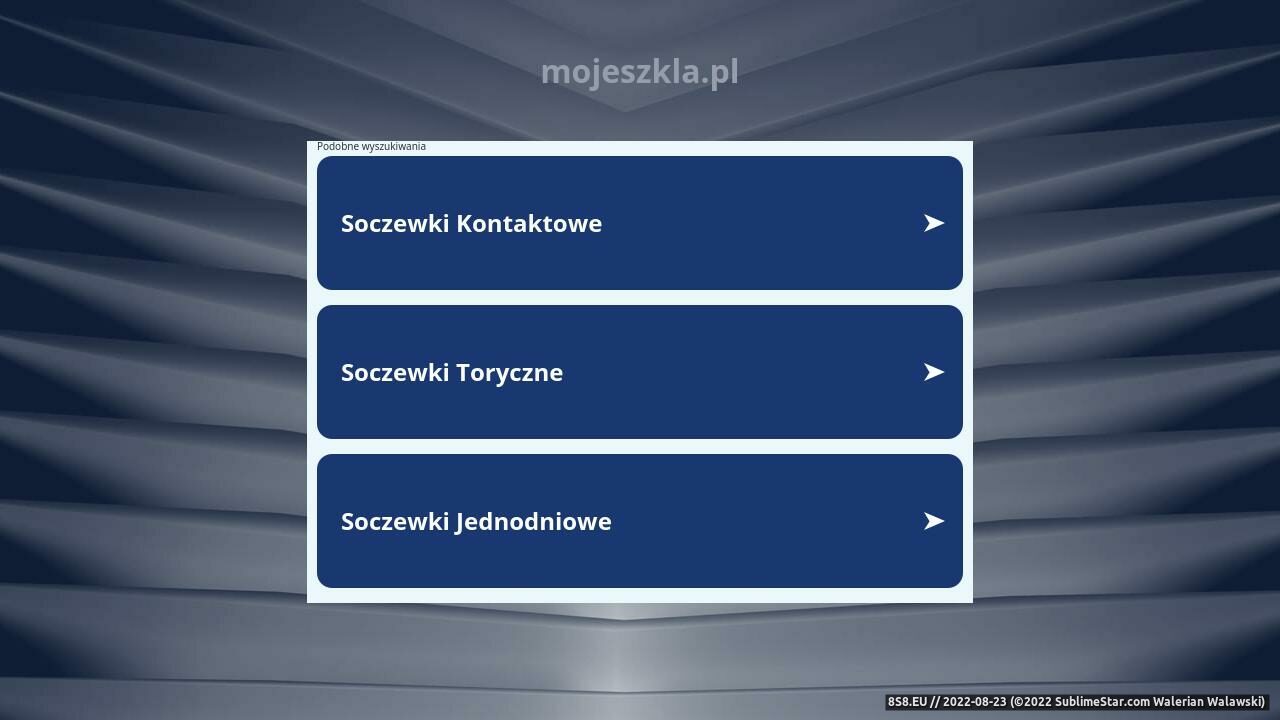 Zrzut ekranu Tanie soczewki kontaktowe www.mojeszkla.pl
