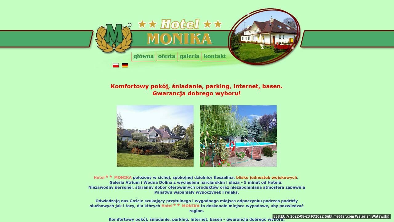 Koszalin hotel (strona www.monika.afr.pl - Monika.afr.pl)