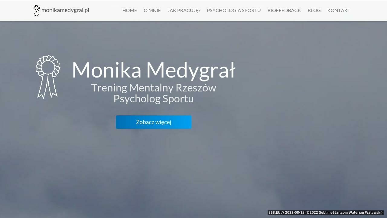 Zrzut ekranu Psycholog sportowy w Rzeszowie Monika Medygrał