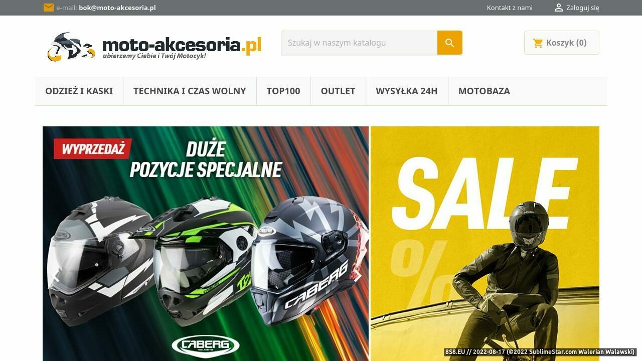 Zrzut ekranu Akcesoria motocyklowe - www.moto-akcesoria.pl - sklep motocyklowy