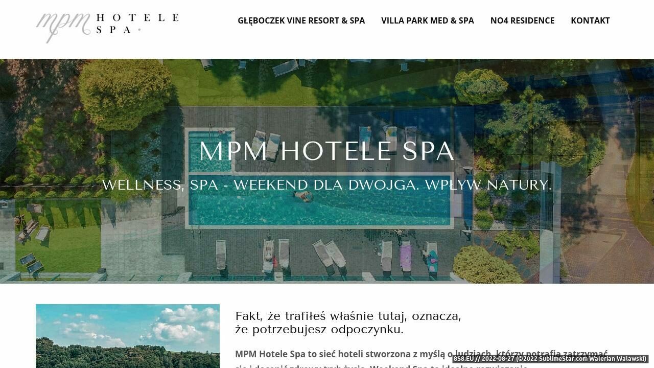 Weekend dla dwojga (strona mpmhotelespa.pl - Hotel spa)