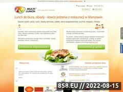 Miniaturka strony Multilunch.pl - zamów jedzenie na wynos z 50 restauracji w Warszawie.