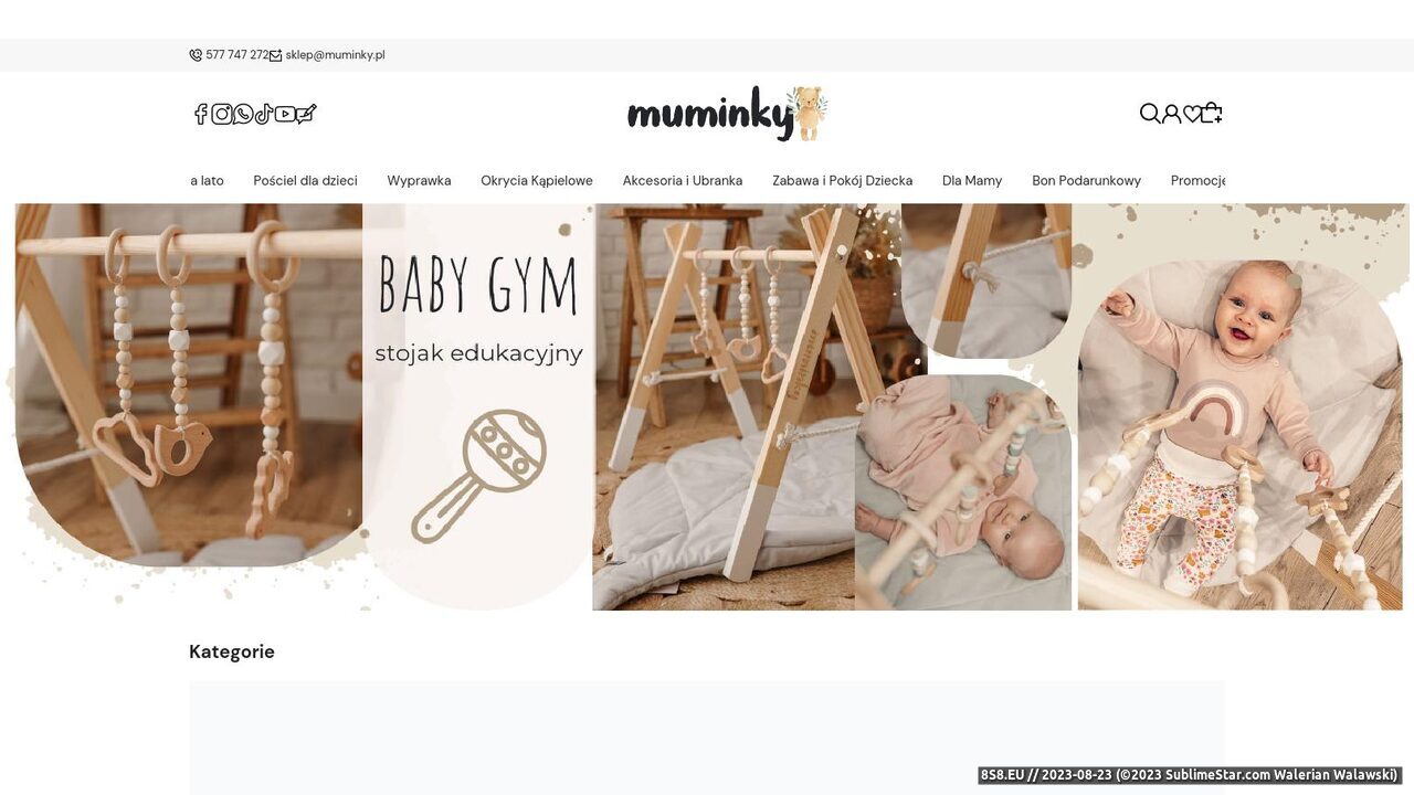 Produkty dla dzieci i niemowląt (strona muminky.pl - Muminky)