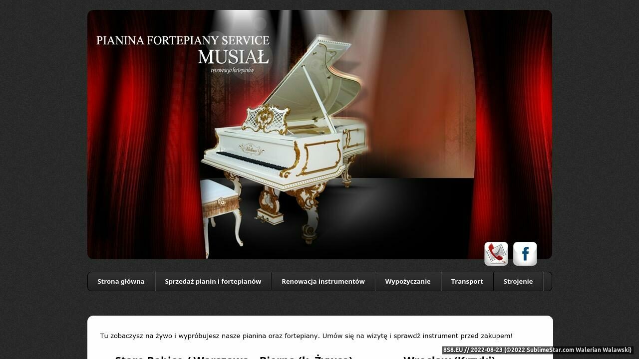 Zrzut ekranu Renowacja fortepianów