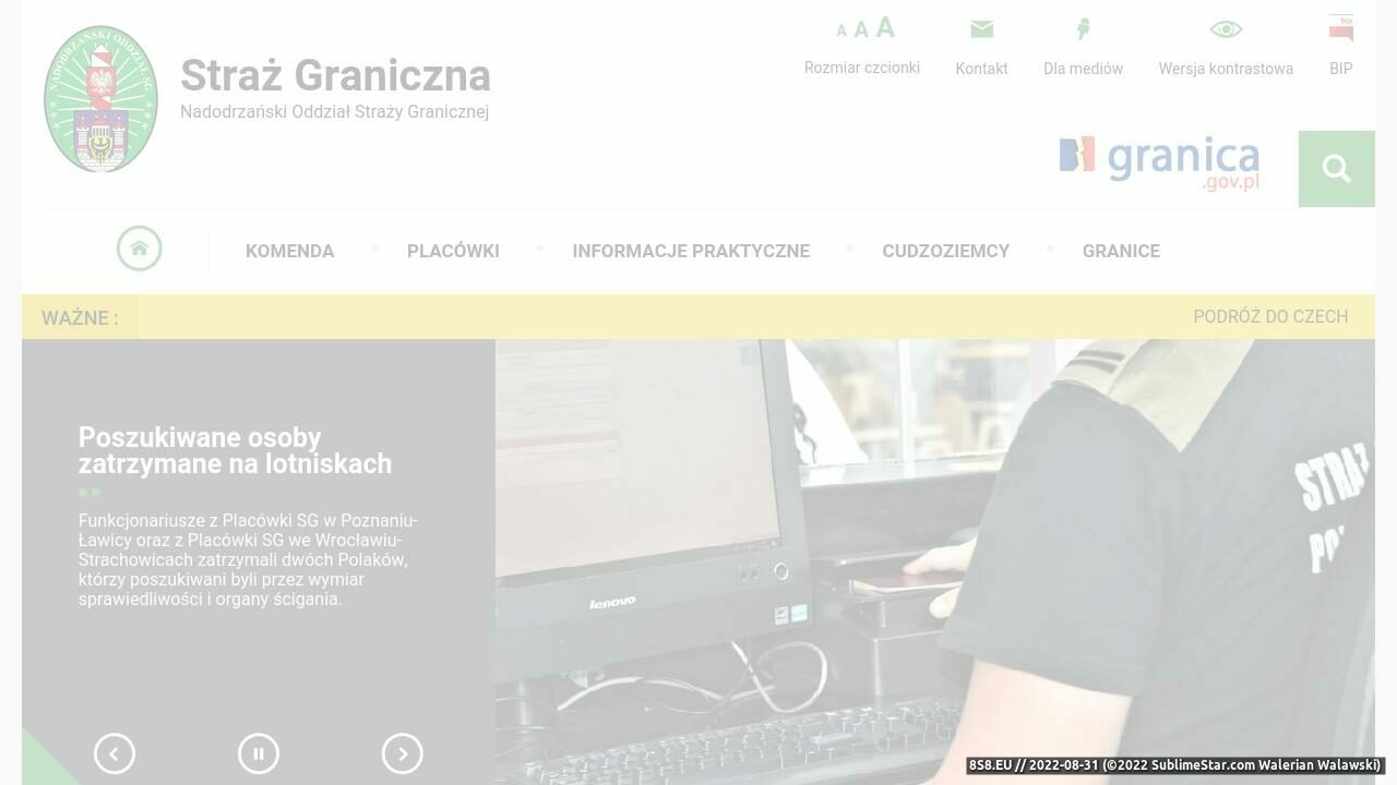 Straż Graniczna (strona www.nadodrzanski.strazgraniczna.pl - Nadodrzanski.strazgraniczna.pl)