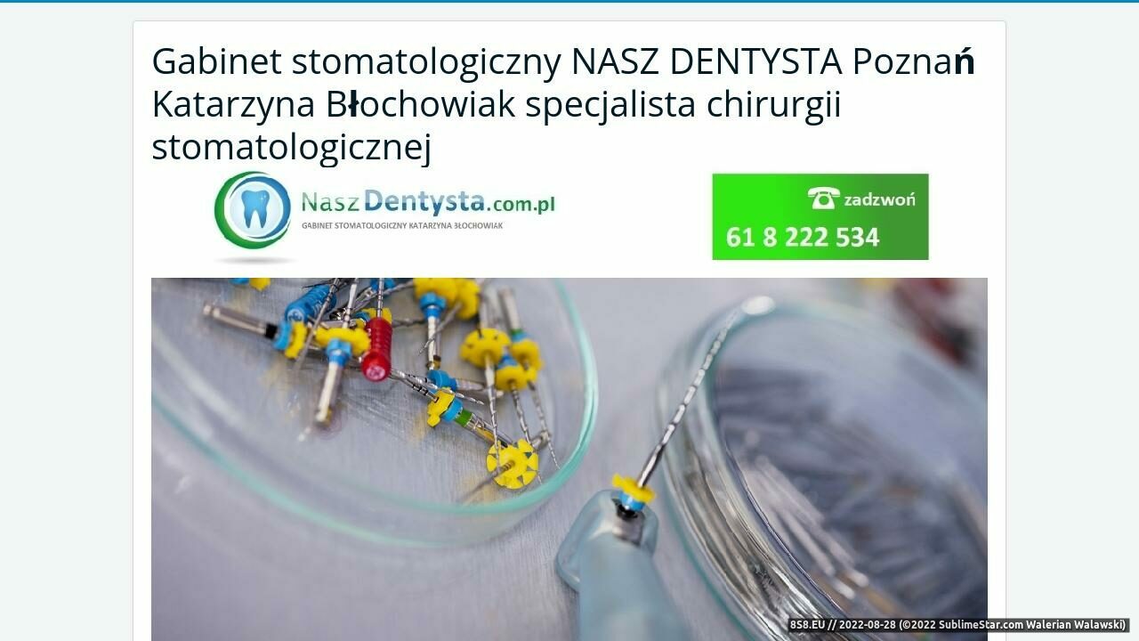 Zrzut ekranu Gabinet stomatologiczny w Poznaniu