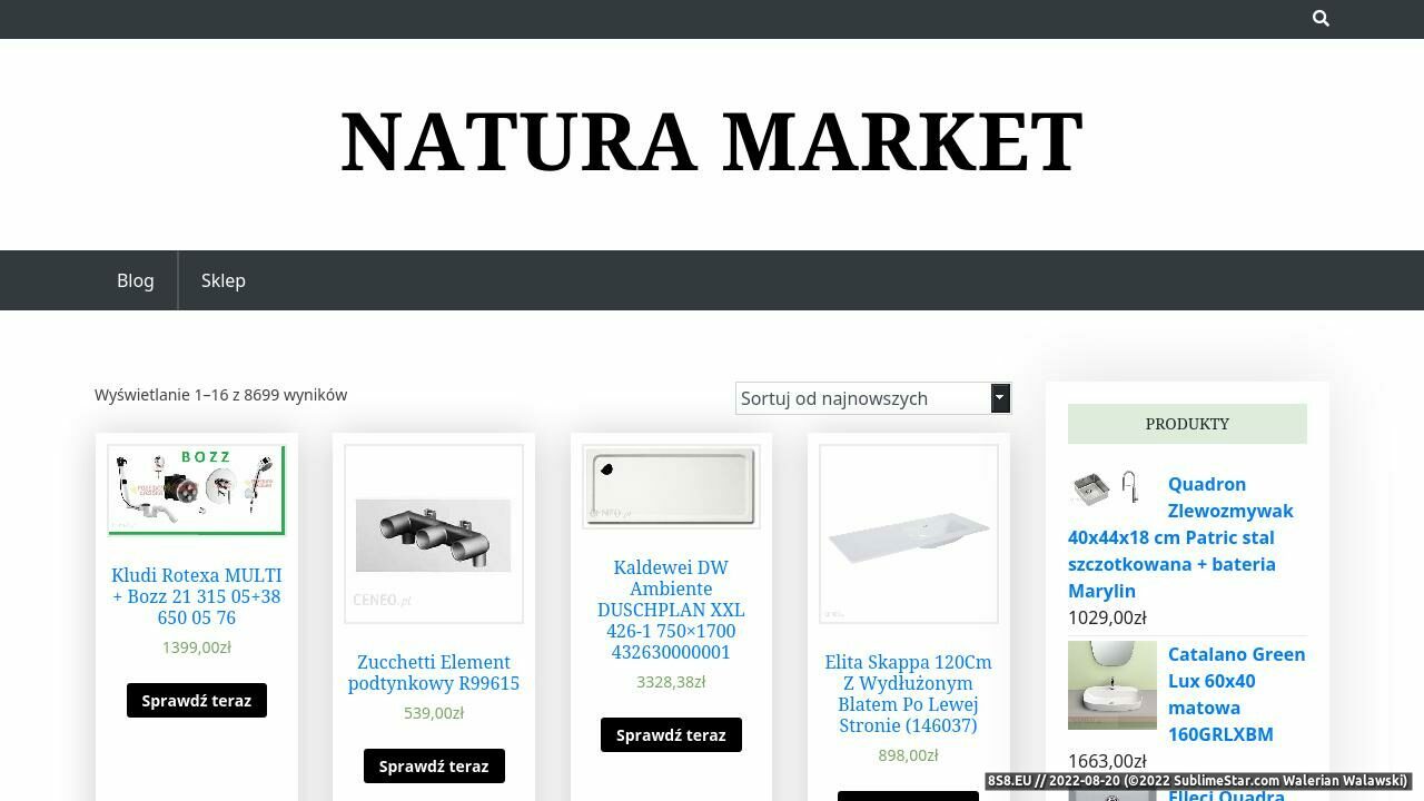 Kosmetyki naturalne i produkty ekologiczne - Natura Market (strona natura-market.pl - Natura-market.pl)