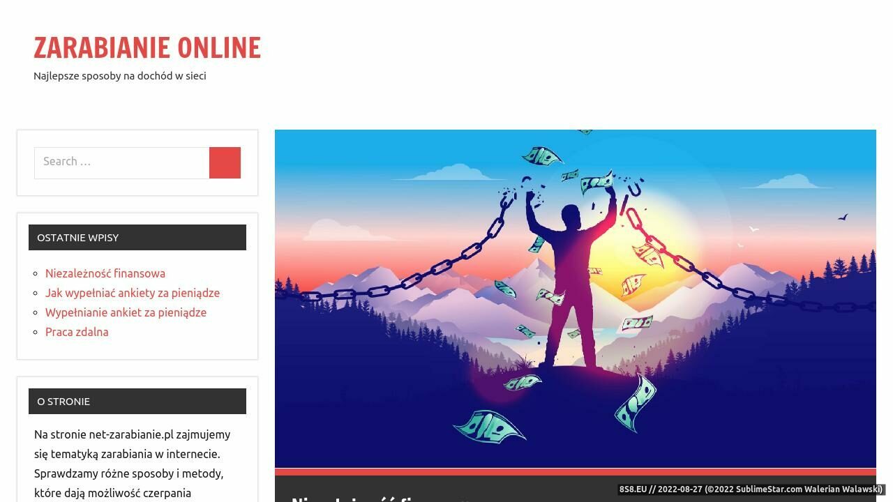 Zrzut ekranu Praca w domu i zarabianie przez internet | Net-Zarabianie