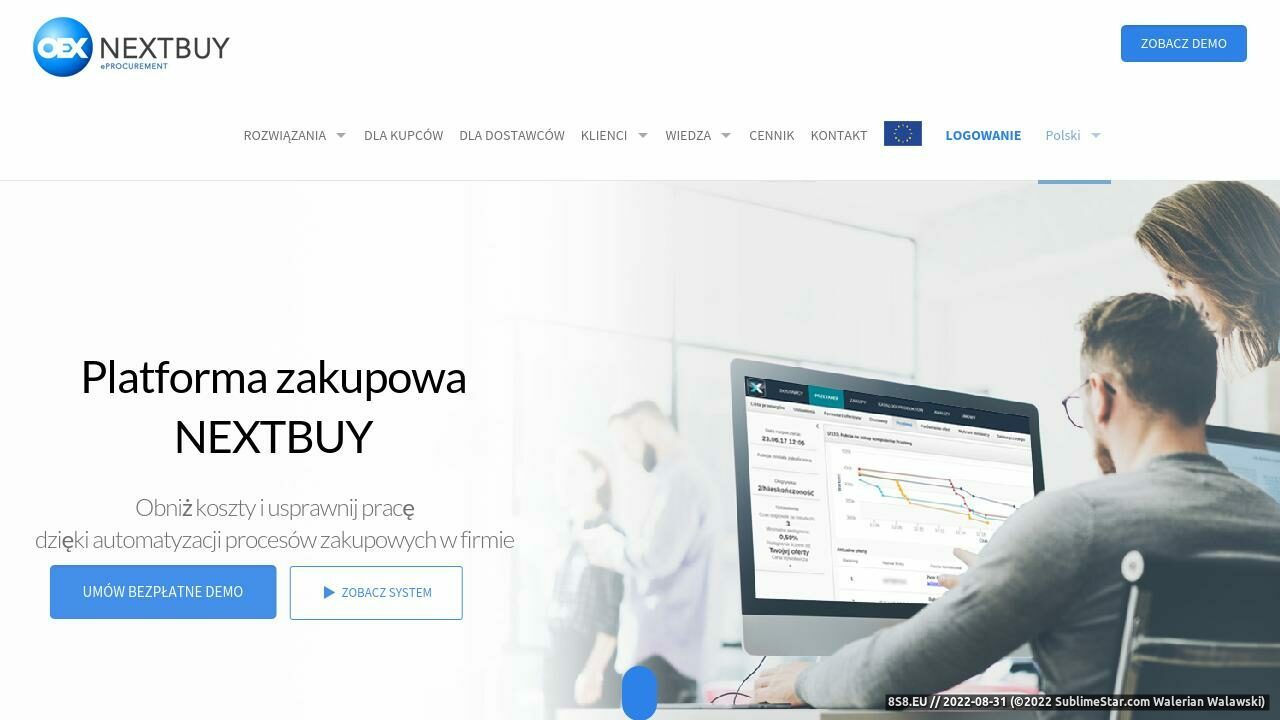 Zrzut ekranu Platforma zakupowa