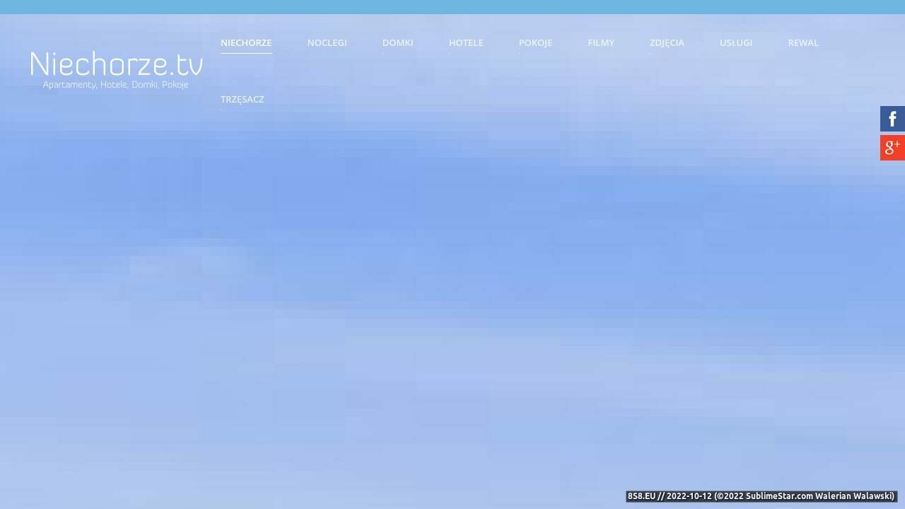 Zrzut ekranu Niechorze noclegi, pokoje filmy z Niechorza i kamera online