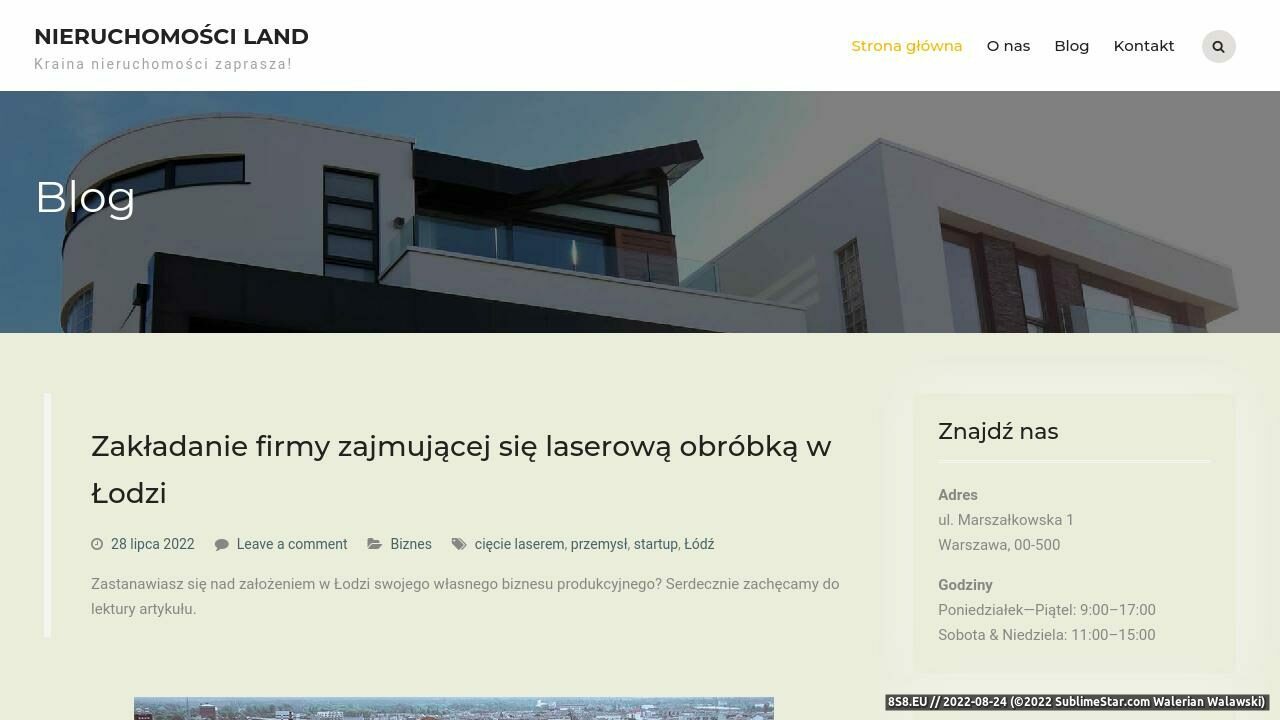 Zrzut ekranu Nieruchomości Land - domy, mieszkania, działki